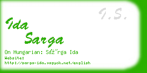 ida sarga business card